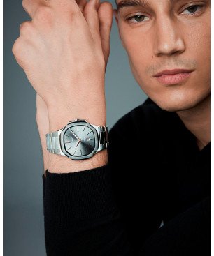 Reloj VICEROY Hombre Colección Laura Escanes - Analógico Caja IP Gris con Esfera Gris y Brazalete Acero | 10 ATM | 45111-17