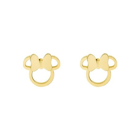Pendientes de Botón DISNEY Niña - Silueta Minnie Acero IP Dorado- E600181YL-B.CS