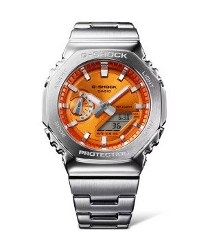 Reloj G-SHOCK Hombre - Analógico-Digital Bisel Octogonal Metalizado y Esfera Naranja - Resistente al Agua 20 BAR | GM-2110D-4AER