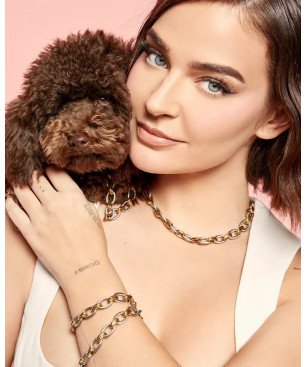 Collar VICEROY Mujer Colección Laura Escanes - Cadena de Eslabones de Acero Bicolor e IP Dorado | 40 +5 cm | 75363C01019