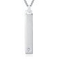 Collar VICEROY Hombre Colección Laura Escanes - Cadena y Barra Colgante de Acero con Diamante Creado | 50 +5 cm | 75387C01000