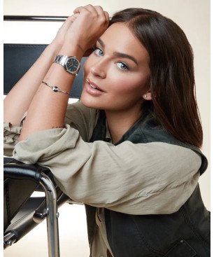Reloj VICEROY Mujer Colección Laura Escanes - Esfera Negra con Doble Bisel IP Negro y Brazalete de Acero | 10 ATM | 45000-53