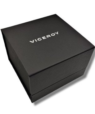 Reloj VICEROY Mujer Colección Laura Escanes - Esfera Negra con Doble Bisel IP Negro y Brazalete de Acero | 10 ATM | 45000-53