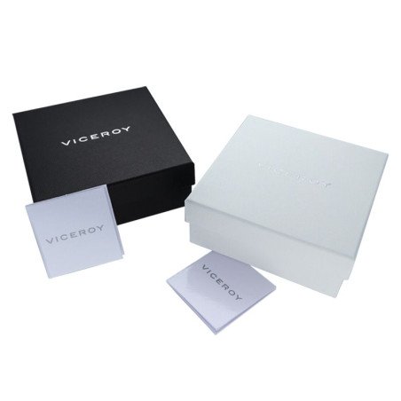Pulsera VICEROY Magnum Hombre - Placa de Acero e IP Negro - Piel Trenzada Color Negro | 21 cm | 1480P01010