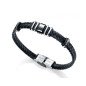 Pulsera VICEROY Magnum Hombre - Acero IP Gun con Piel Trenzada Color Negro | 21,5 cm | 6132P09010 Pulsera VICEROY Magnum Hombre - Acero IP Gun con Piel Trenzada Color Negro | 21,5 cm | 6132P09010