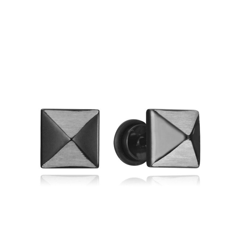 Pendientes VICEROY Beat Hombre - Acero IP Negro - Forma de Pirámide con Cierre a Presión - Tipo Botón | 0,8 cm | 14145E01010 Pendientes VICEROY Beat Hombre - Acero IP Negro - Forma de Pirámide con Cierre a Presión - Tipo Botón | 0,8 cm | 14145E01010