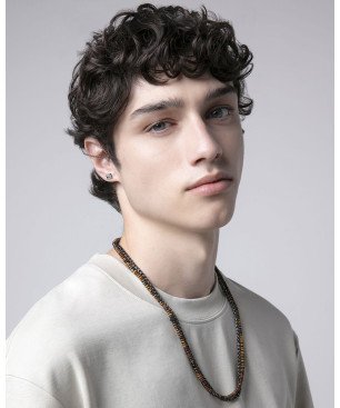 Pendientes VICEROY Beat Hombre - Acero IP Negro - Forma de Pirámide con Cierre a Presión - Tipo Botón | 0,8 cm | 14145E01010