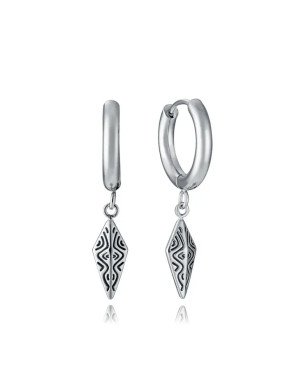 Pendientes VICEROY Beat Hombre - Acero con Colgante Plateado - Tipo Criolla | 3 cm | 14338E01000