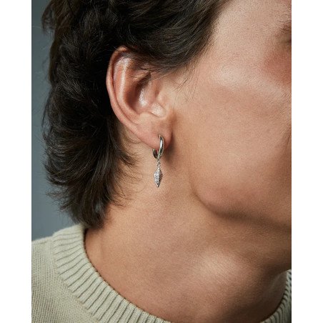 Pendientes VICEROY Beat Hombre - Acero con Colgante Plateado - Tipo Criolla | 3 cm | 14338E01000