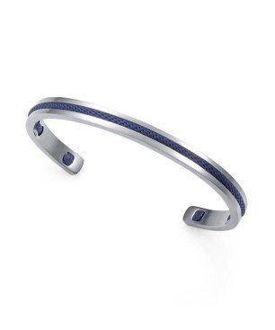 Pulsera VICEROY Hombre - Acero Rígida con Cordón Azul - Diseño Moderno | 14389P01013