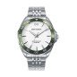 Reloj MARK MADDOX Mission Hombre - Brazalete de Acero y Esfera Blanca - Bisel Color Verde | 10 ATM | HM1022-07 Reloj MARK MADDOX Mission Hombre - Brazalete de Acero y Esfera Blanca - Bisel Color Verde | 10 ATM | HM1022-07