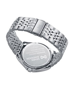 Reloj MARK MADDOX Mission Hombre - Brazalete de Acero y Esfera Blanca - Bisel Color Verde | 10 ATM | HM1022-07