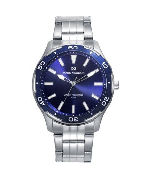 Reloj MARK MADDOX Hombre de Acero con Esfera Azul y Bisel Deportivo HM10316-36