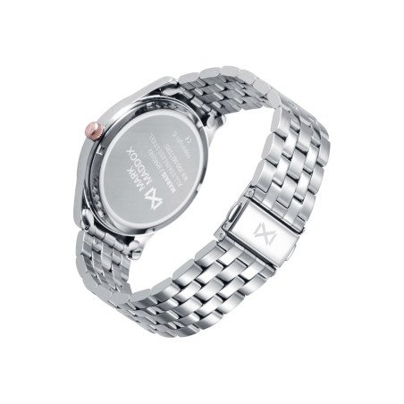 Reloj MARK MADDOX para Hombre Analógico Acero Bicolor con Bisel Rosado y Esfera Negra HM0142-17