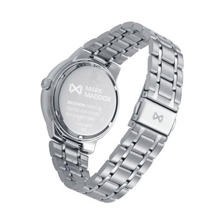 Reloj MARK MADDOX Hombre de Acero con Esfera Negra Minimalista HM1035-57