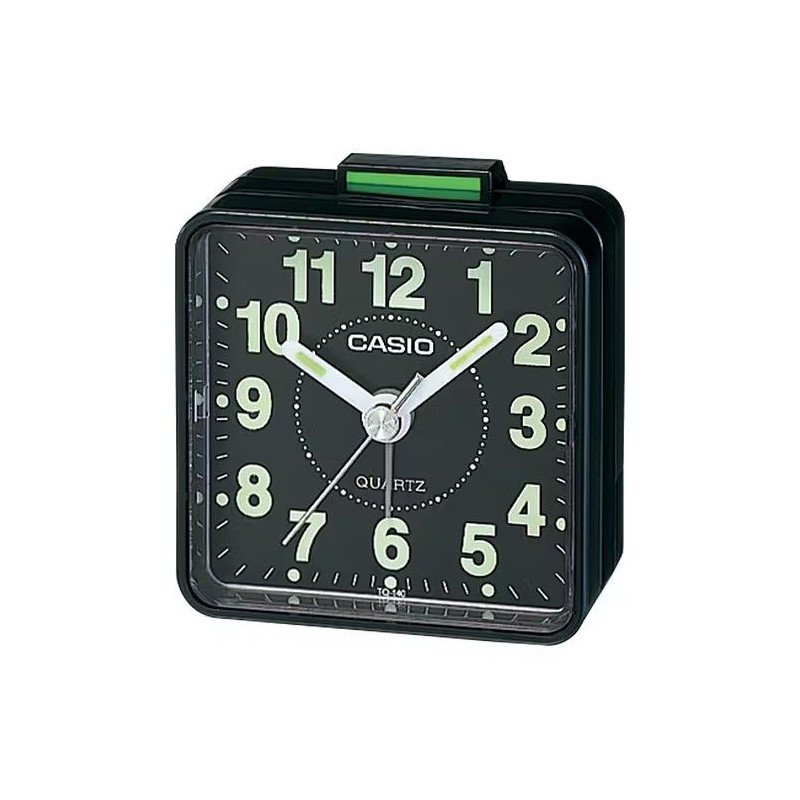 Reloj CASIO Despertador de Mesa - Resina con Alarma Sonora Negro | TQ-140-1EF