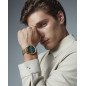 Reloj MARK MADDOX Greenwich Hombre - Brazalete de Acero IP Dorado Tipo Malla Milanesa - Esfera Verde | 5 ATM | HM1014-64