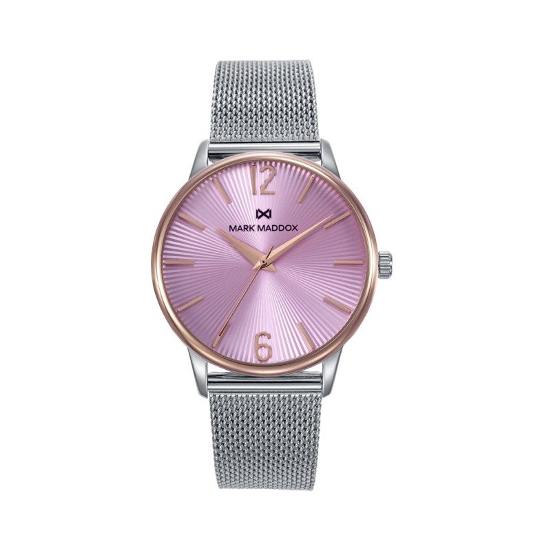Reloj MARK MADDOX Greenwich Mujer - Brazalete de Acero Tipo Malla Milanesa - Caja y Esfera Bitono IP Rosa | 3 ATM | MM1030-75 Reloj MARK MADDOX Greenwich Mujer - Brazalete de Acero Tipo Malla Milanesa - Caja y Esfera Bitono IP Rosa | 3 ATM | MM1030-75