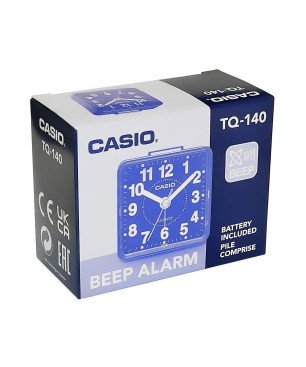 Reloj CASIO Despertador de Mesa de Resina con Alarma Sonora TQ-140-1BEF