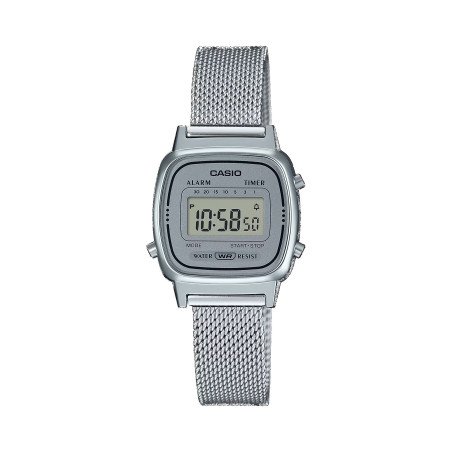 Reloj CASIO Digital con Correa de Malla de Acero y Alarma Mujer LA670WEM-7EF