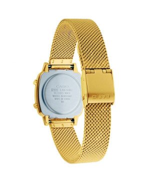 Reloj CASIO Digital Vintage de Acero Dorado con Correa de Malla y Alarma LA670WEMY-9EF