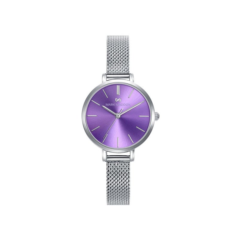 Reloj MARK MADDOX Alfama Mujer - Brazalete de Acero Tipo Malla Milanesa - Esfera Morada | 3 ATM | MM1016-97
