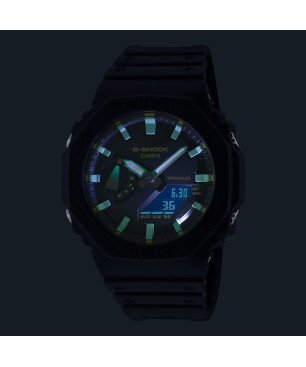 Reloj CASIO G-SHOCK Analógico-Digital Carbon Core Guard Negro con Detalles Sepia GA-2100RC-1AER
