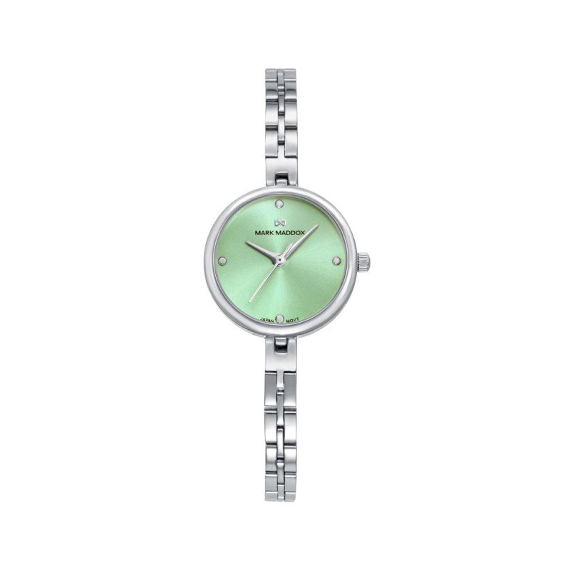 Reloj MARK MADDOX Analógico para mujer de Acero con Esfera Verde y Brazalete Fino MM1040-67
