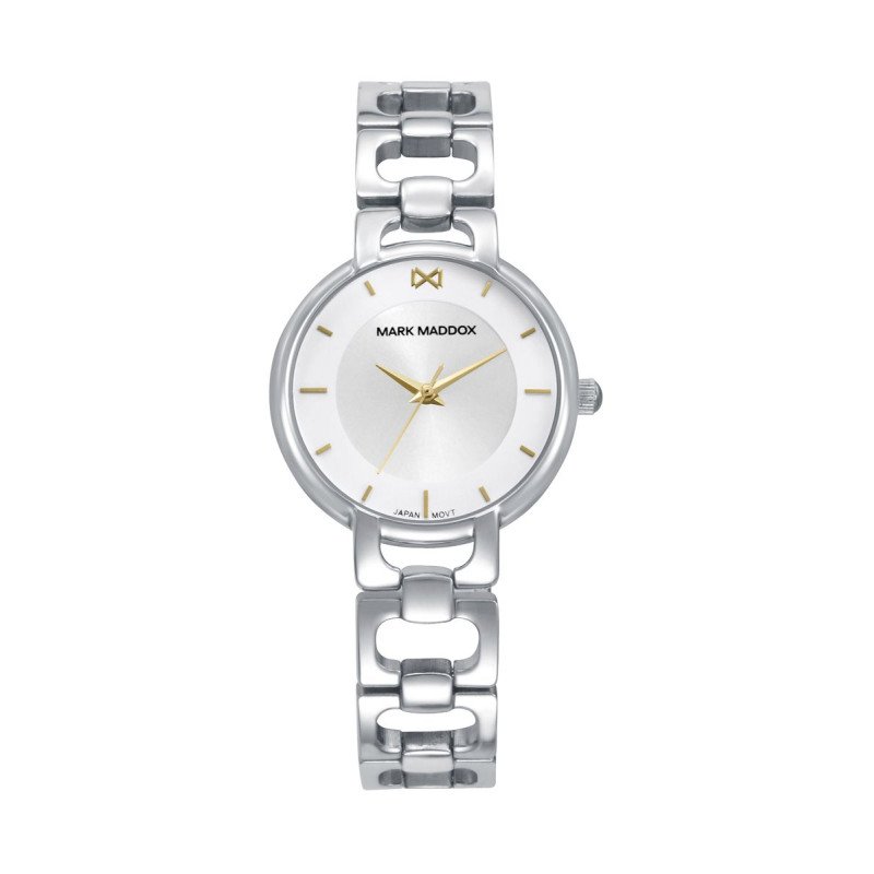 Reloj MARK MADDOX Alfama Mujer - Brazalete de Acero y Esfera Blanca - Agujas Color Oro | 3 ATM | MM1035-07 Reloj MARK MADDOX Alfama Mujer - Brazalete de Acero y Esfera Blanca - Agujas Color Oro | 3 ATM | MM1035-07