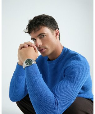 Reloj MARK MADDOX Marais Hombre - Brazalete de Acero con Esfera Verde - Números y Agujas Color Plata | 5 ATM | HM1029-65