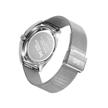 Reloj MARK MADDOX Mission Hombre - Brazalete Acero Malla Milanesa - Bisel y Esfera Negra - Índices Bicolor | 10 ATM | HM0128-57
