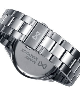 Reloj MARK MADDOX Village Hombre - Brazalete de Acero con Esfera Negra/Plata - Bisel e Índices Dorados | 5 ATM | HM0106-55