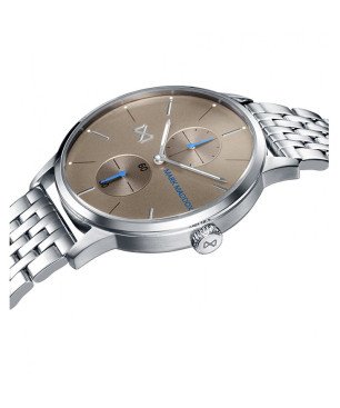 Reloj MARK MADDOX Northern Hombre - Cronógrafo Brazalete de Acero con Esfera Marrón Grisáceo - Detalles Azul | 5 ATM | HM2004-47