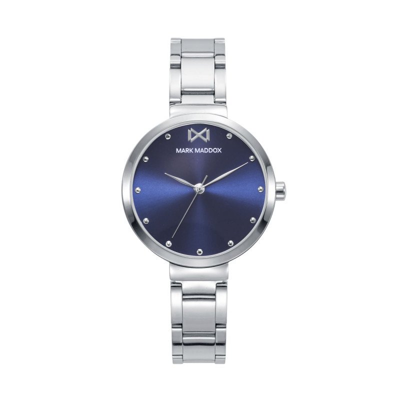 Reloj MARK MADDOX Alfama Mujer - Brazalete Acero con Esfera Azul - Índices Color Plata | 3 ATM | MM1005-37