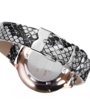 Reloj MARK MADDOX Alfama Mujer - Brazalete Piel Animal Print Serpiente - Caja y Esfera Acero IP Rosa | 5 ATM | MC7112-97