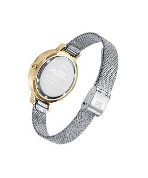 Reloj MARK MADDOX Catia Mujer - Brazalete Acero Malla Milanesa con Esfera Blanca - Bisel e Índices Color Oro | 5 ATM | MM7158-17