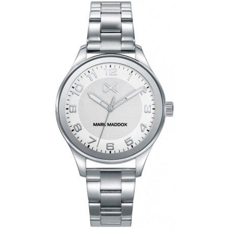 Reloj MARK MADDOX Midtown Mujer - Brazalete de Acero con Esfera Blanca - Índices Color Plata | 5 ATM | MM7132-05