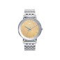Reloj MARK MADDOX Notting Mujer - Brazalete de Acero con Esfera Dorada Glitter - Detalles en Azul | 5 ATM | MM0104-76