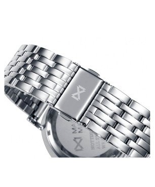 Reloj MARK MADDOX Notting Mujer - Brazalete de Acero con Esfera Dorada Glitter - Detalles en Azul | 5 ATM | MM0104-76