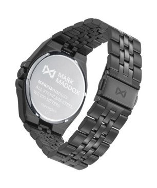 Reloj MARK MADDOX Marais Hombre - Brazalete de Acero IP Negro con Esfera Negra - Índices Color Blanco | 10 ATM | HM1033-55