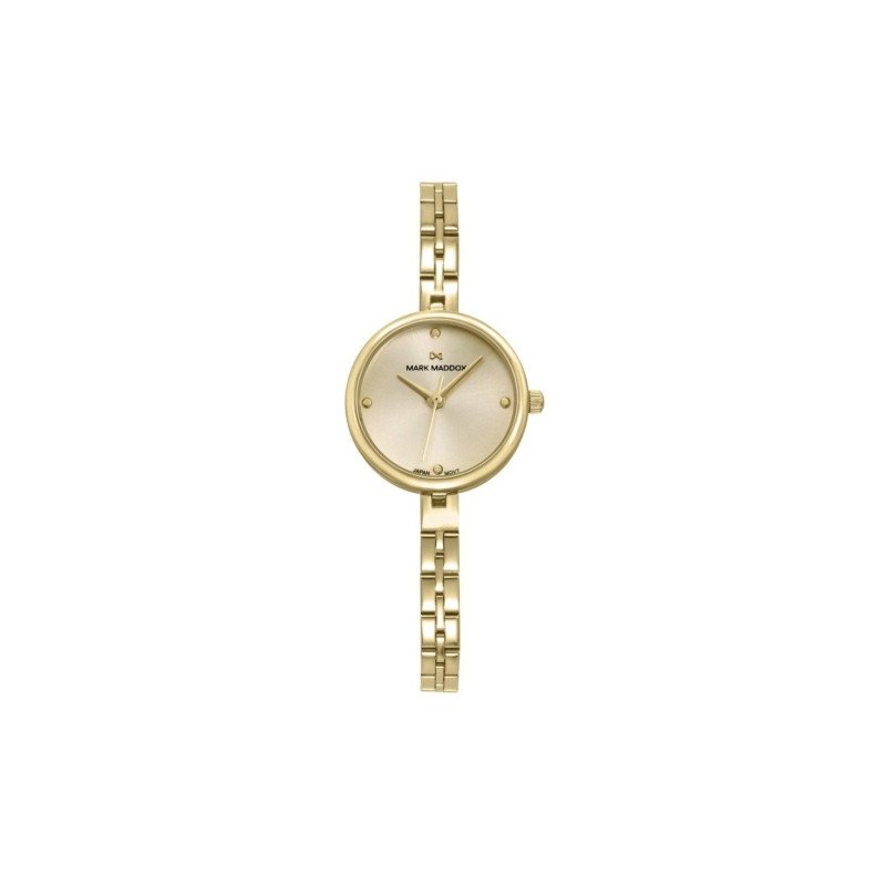 Reloj MARK MADDOX Alfama Mujer - Brazalete Fino de Acero IP Dorado - Esfera Dorada | 3 ATM | MM1040-27