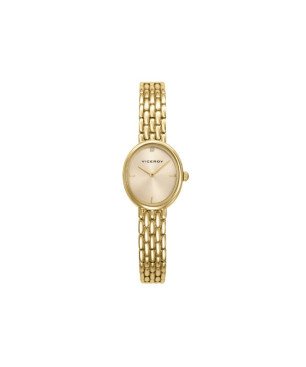 Reloj VICEROY Miss Mujer - Brazalete Fino de Acero IP Dorado - Esfera Dorada con Dos Agujas | 41166-27