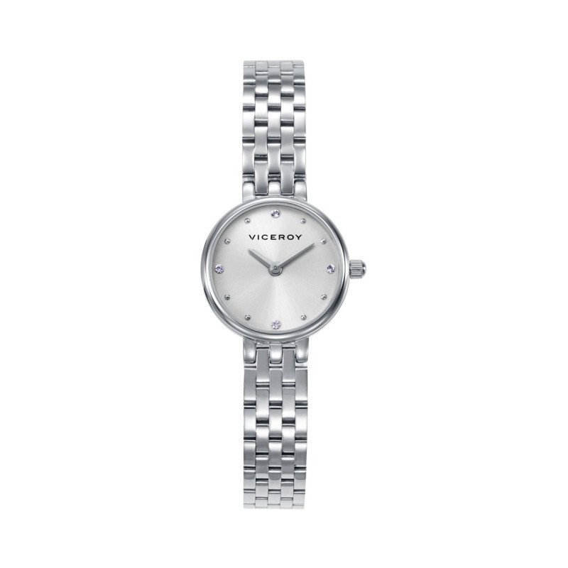 Reloj VICEROY Chic Mujer - Brazalete de Acero y Esfera Plateada con Circonitas - Función Dos Agujas | 3 ATM | 41148-87