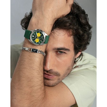 Pulsera VICEROY Beat Hombre - Cadena de Acero con Eslabones - Cierre de Mosquetón | 20,5 cm | 14391P01000