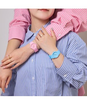 Reloj CASIO Unisex - Analógico Timeless Collection con Correa de Resina y Esfera Rosa - Índices Color Blanco | LQ-24B-4BEF