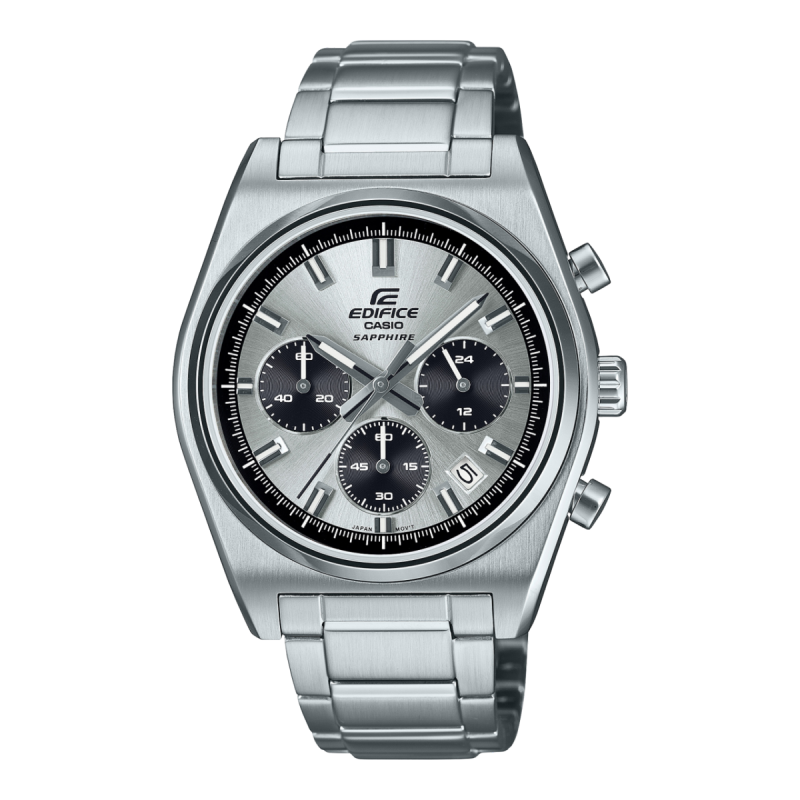 Reloj Casio EDIFICE Hombre - Cronógrafo Correa de Acero y Diseño Deportivo - Esfera Plateada/Negra | 10 BAR | EFB-730D-7AVUEF Reloj Casio EDIFICE Hombre - Cronógrafo Correa de Acero y Diseño Deportivo - Esfera Plateada/Negra | 10 BAR | EFB-730D-7AVUEF