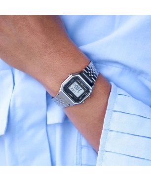 Reloj CASIO Vintage Unisex - Digital Mini Collection Brazalete de Acero - Esfera Negra | LA680WEA-1EF