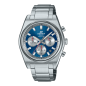 Reloj Casio EDIFICE Hombre - Cronógrafo Correa de Acero y Diseño Deportivo - Esfera Azul / Plateada | 10 BAR | EFB-730D-2AVUEF