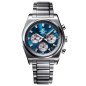Reloj Casio EDIFICE Hombre - Cronógrafo Correa de Acero y Diseño Deportivo - Esfera Azul / Plateada | 10 BAR | EFB-730D-2AVUEF
