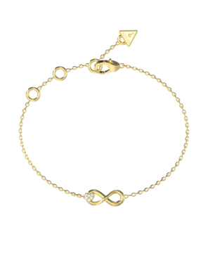 Pulsera GUESS Love Bites Mujer - Cadena Fina de Acero IP Dorado - Detalle Charm Infinito | JUBB06048JWYGS